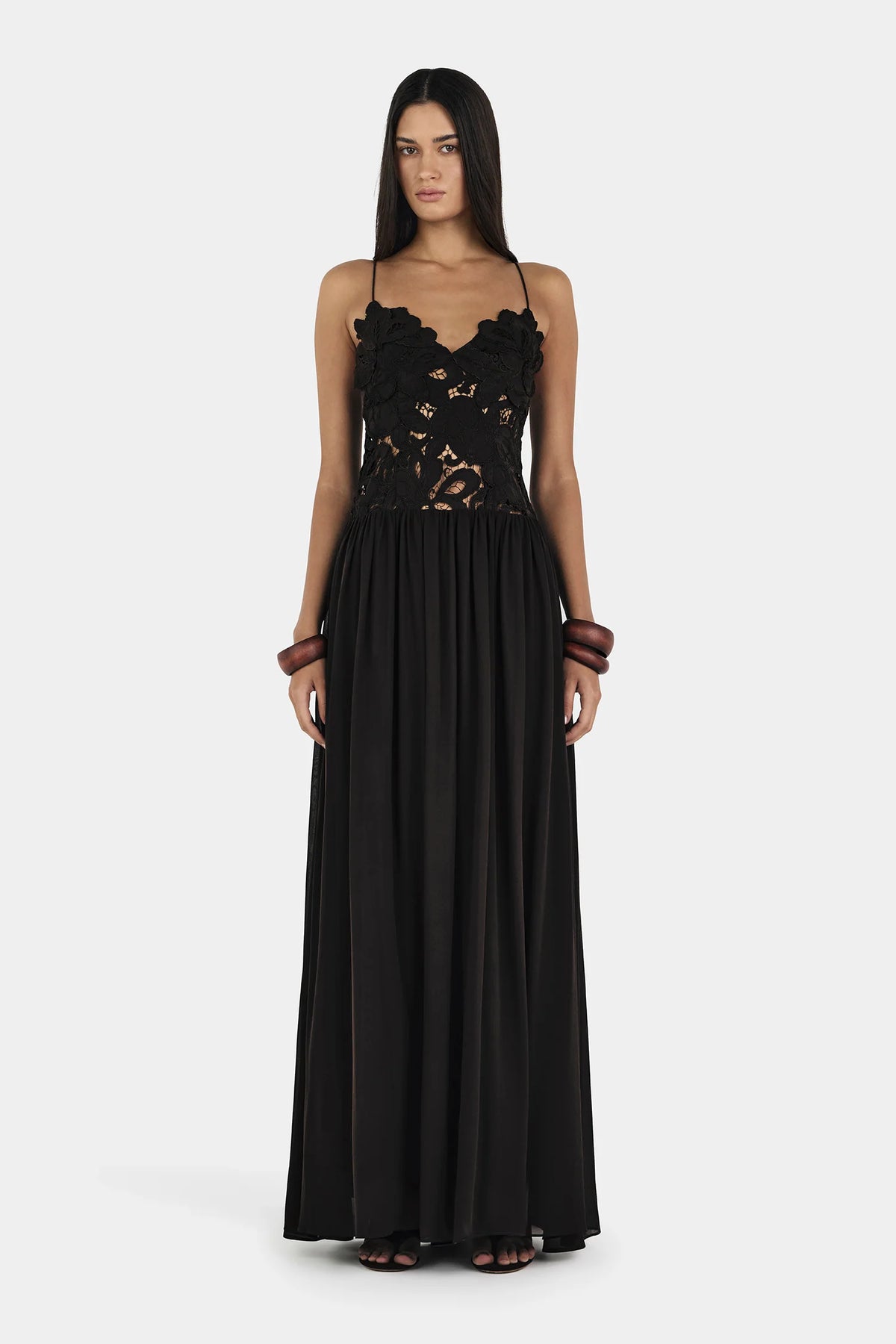 Hansen And Gretal Black Stephanie Designer Dress Hire TENN Designer Hire