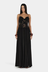Hansen And Gretal Black Stephanie Designer Dress Hire TENN Designer Hire