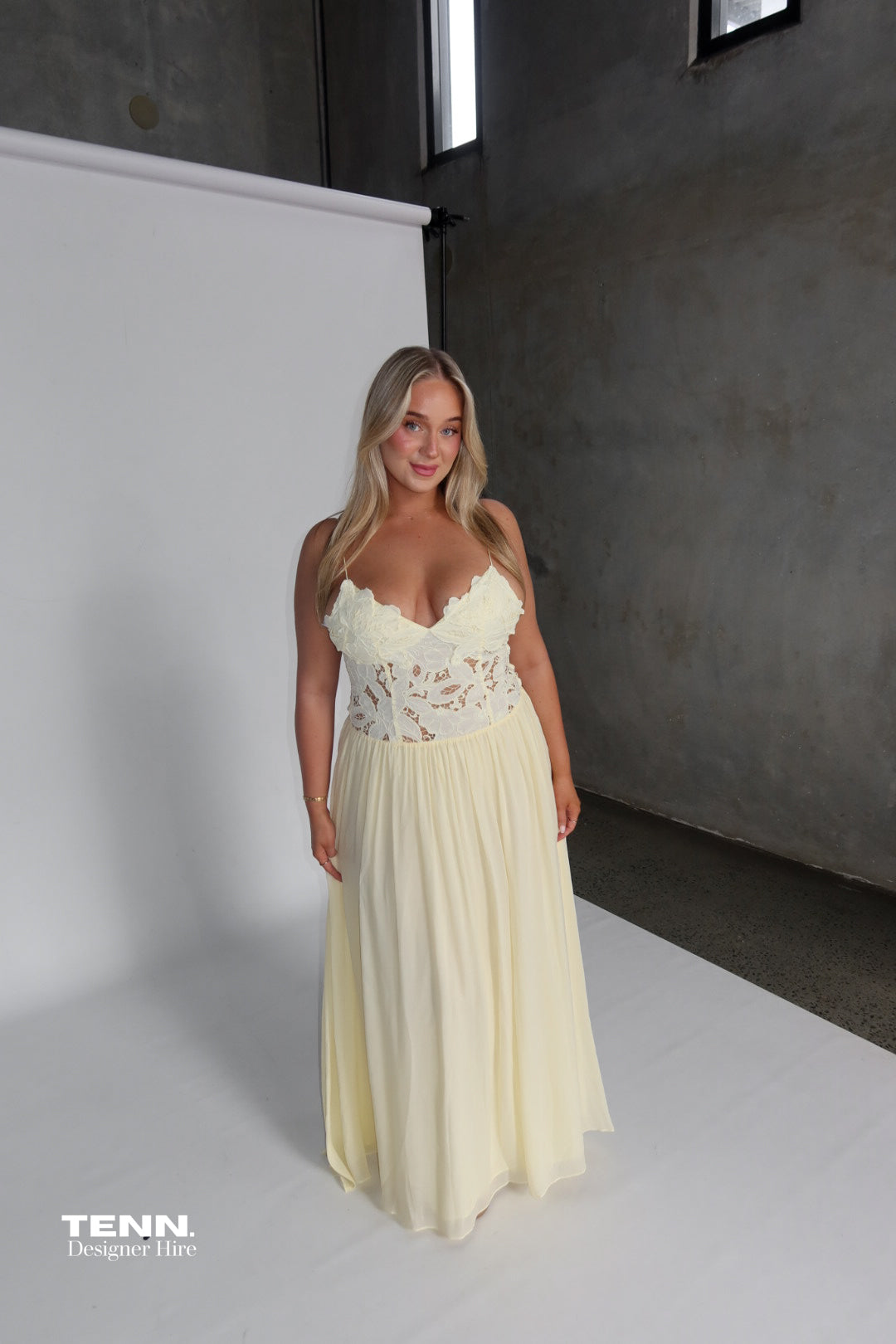 Hansen & Gretel Stephanie Lace Maxi Dress TENN Designer Hire