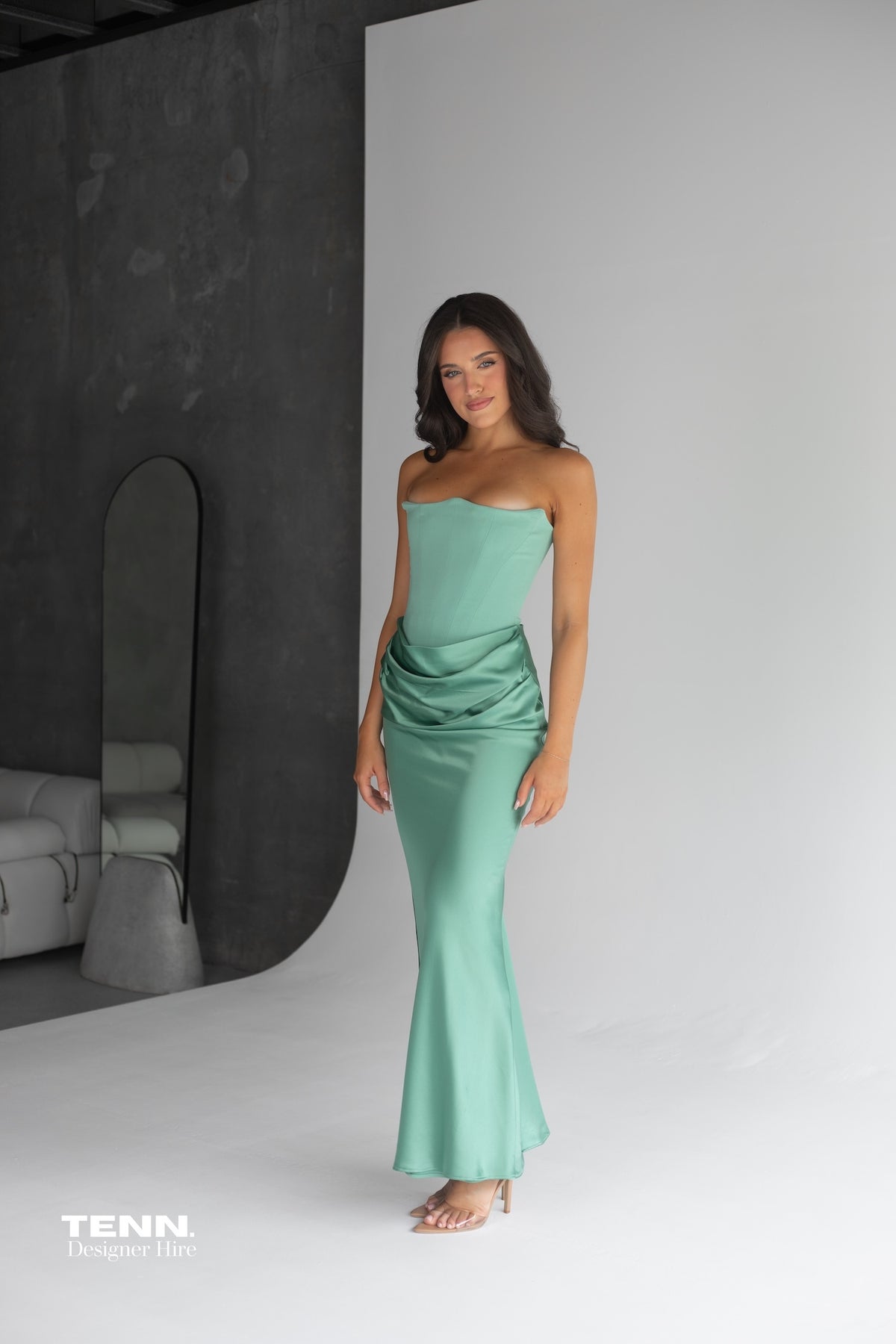 House of CB Persephone Corset Dress Jade Green – TENN Designer Hire
