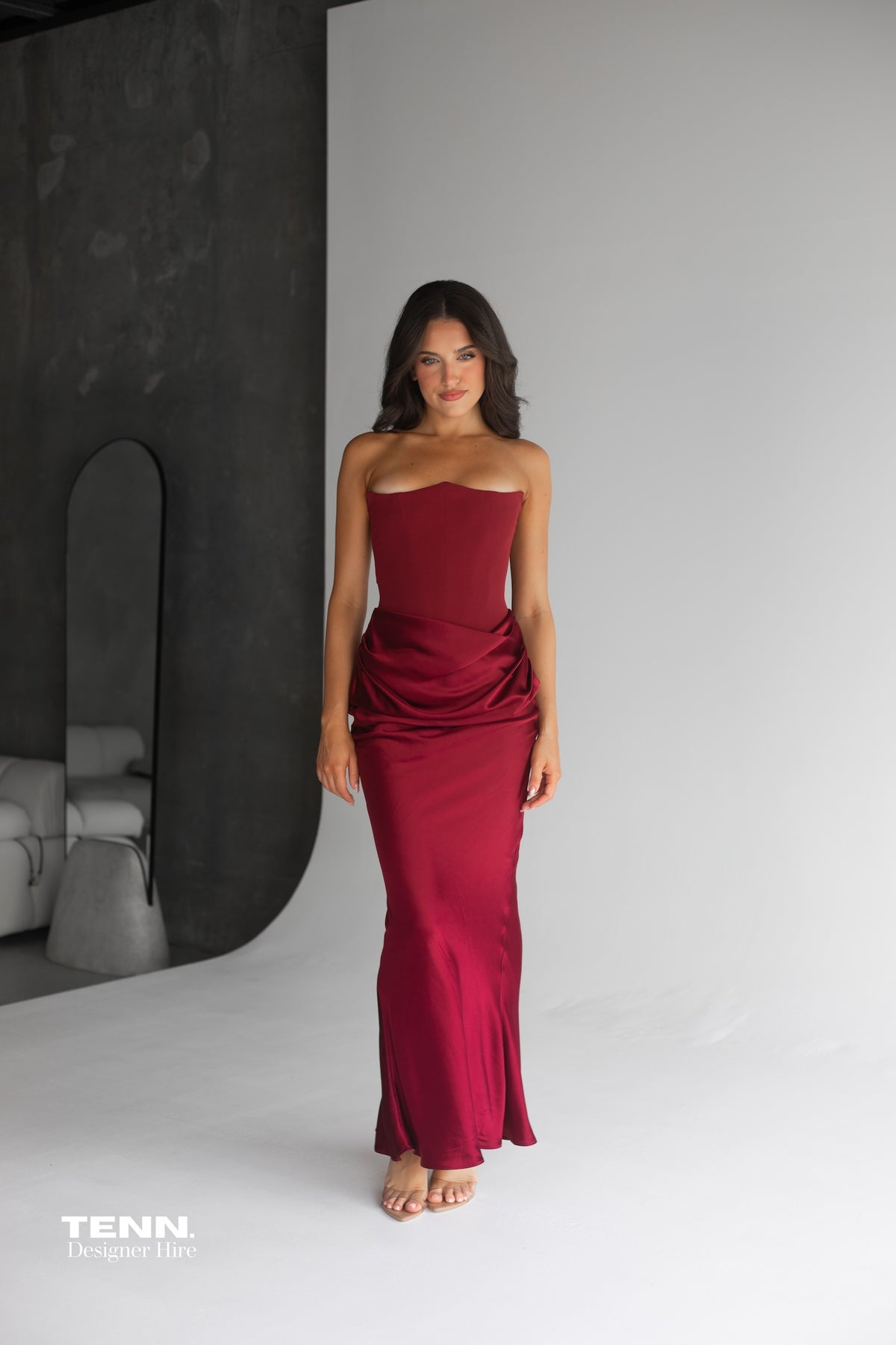 House of CB Persephone Structured Corset Maxi Dress Wine – TENN Designer Hire