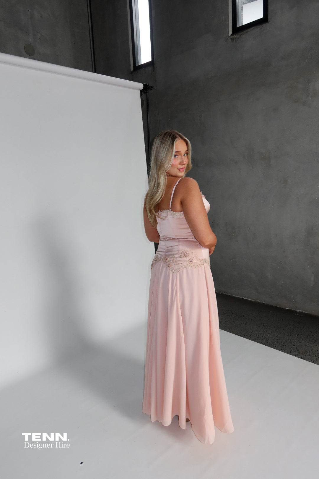 House of CB Saloma Feminine Formal Dress Pink TENN Designer Hire
