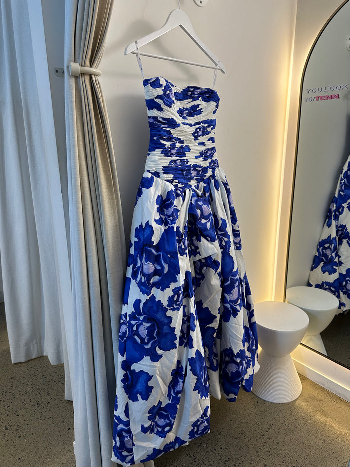 Behold Maxi Dress - Boldly Blooming Cobalt