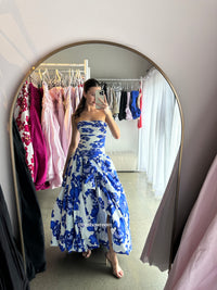 Behold Maxi Dress - Boldly Blooming Cobalt