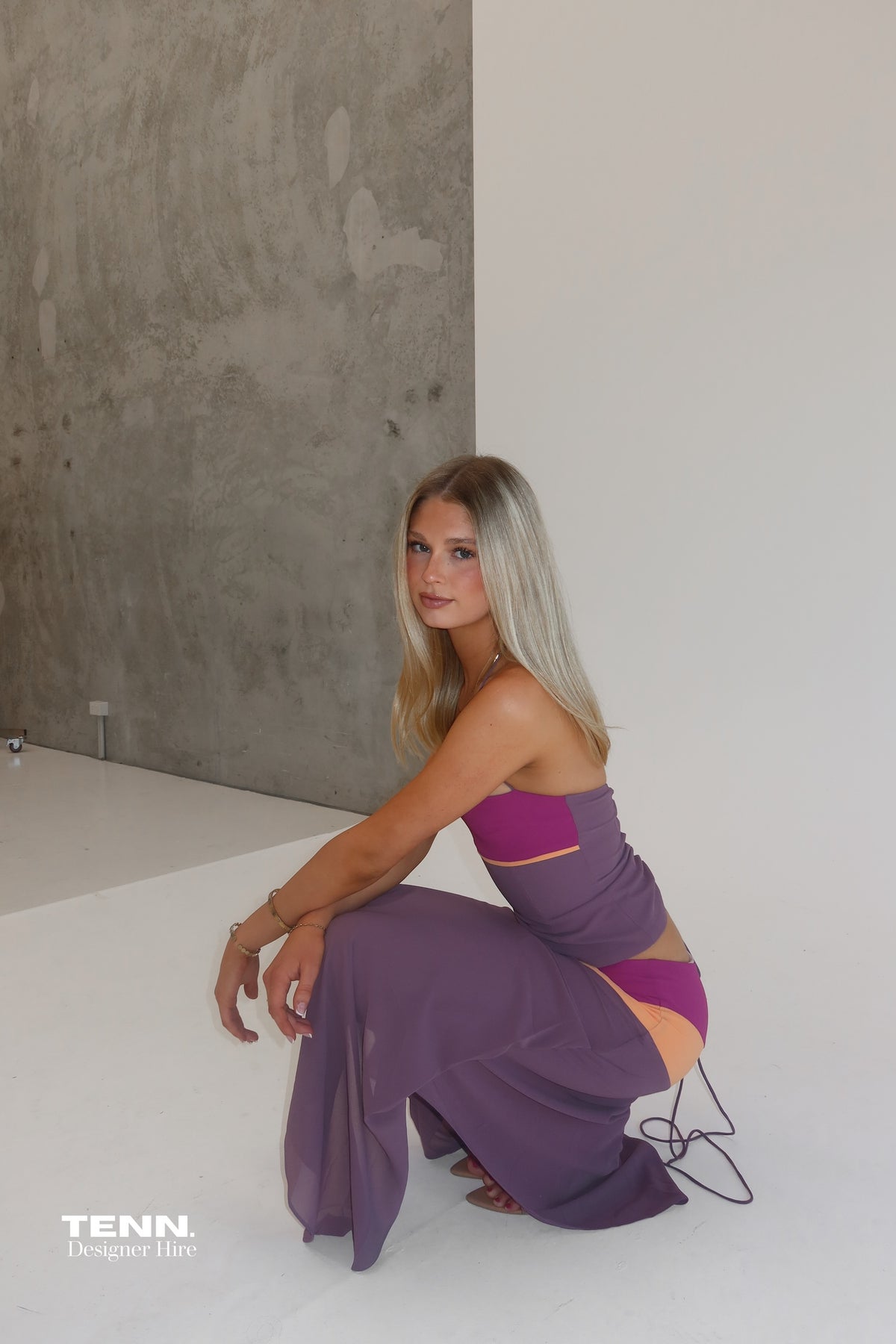 I Am Delilah Iris Set Mauve Corset Set TENN Designer Hire