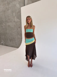 I Am Delilah Iris Set Mocha Evening Set TENN Designer Hire