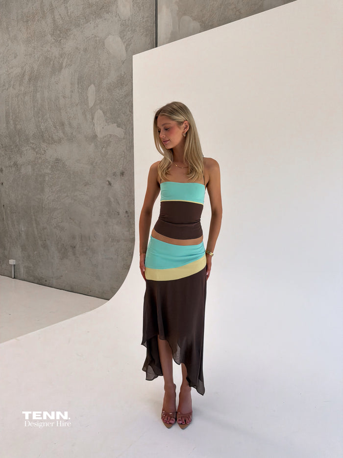 I Am Delilah Iris Set Mocha Formal Set TENN Designer Hire
