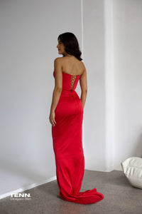 Red formal dress