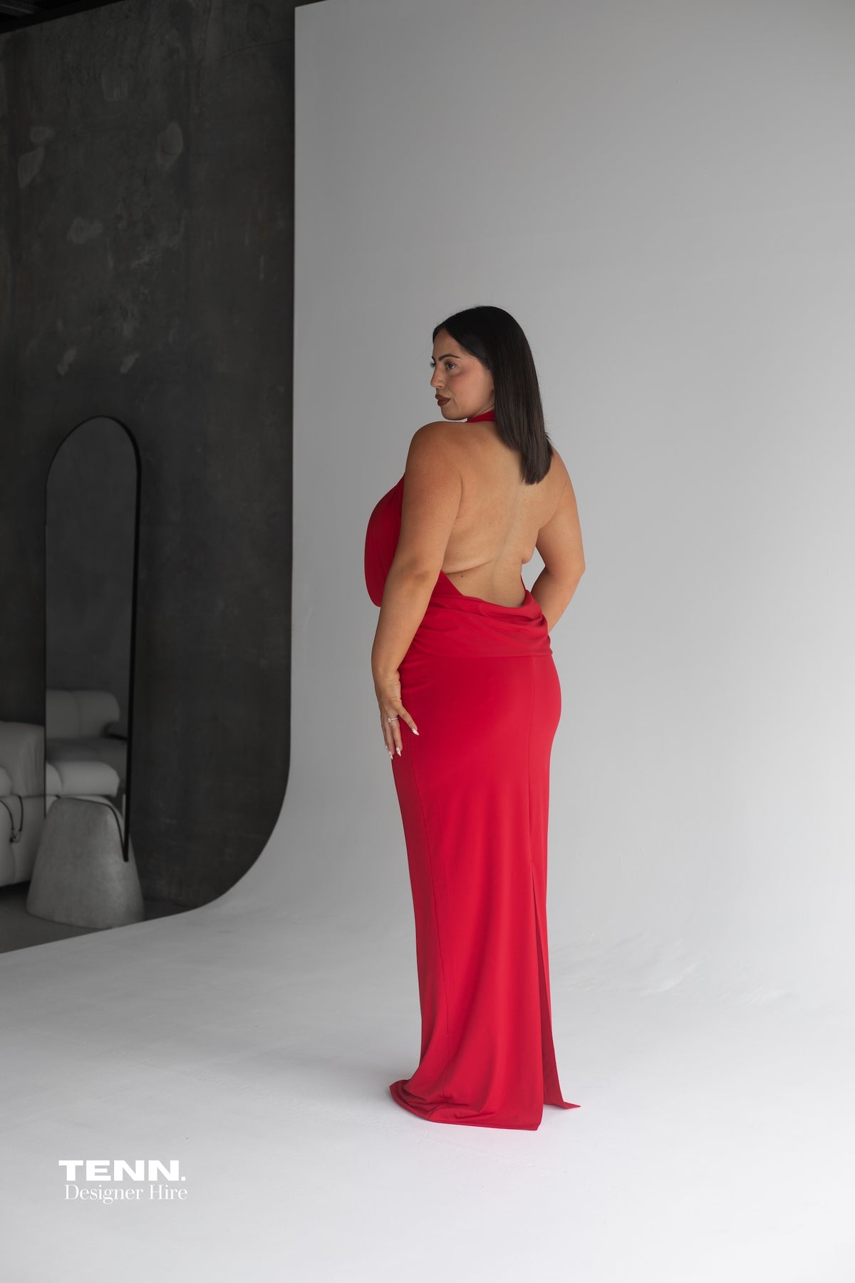 Misha Collection Vanessa Red Open Back Dress – TENN Designer Hire