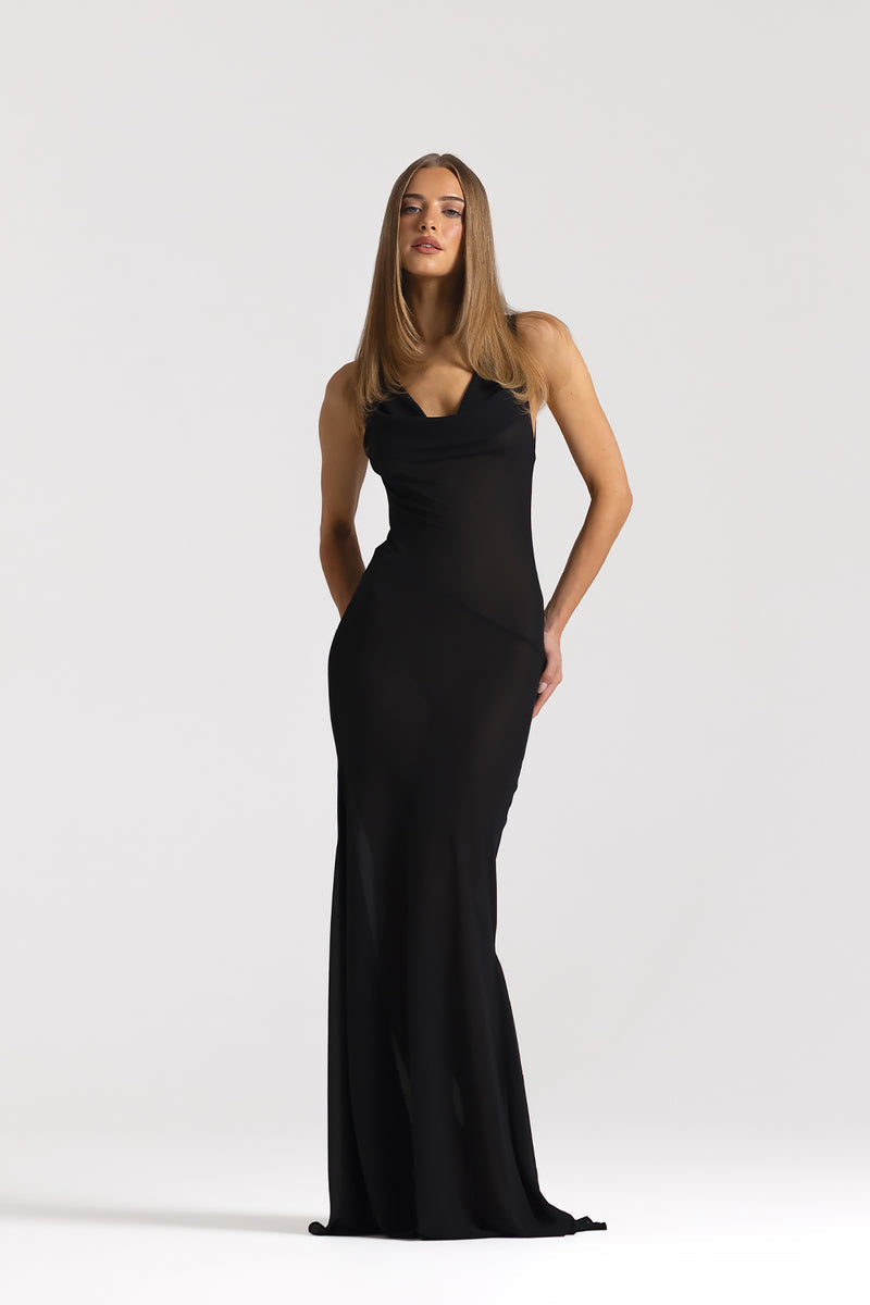 Natalie Rolt Anita Dress Black TENN Designer Hire