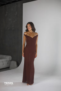 Natalie Rolt Brielle Dress Espresso – TENN Designer Hire