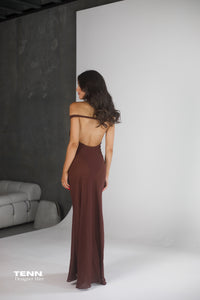 Natalie Rolt Brielle Dress Hire Espresso – TENN Designer Hire