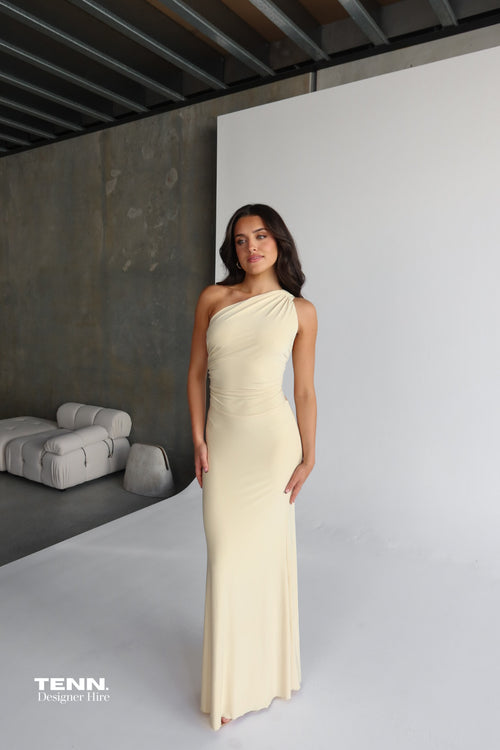 Natalie Rolt Fabienne Dress Hire Lemon – TENN Designer Hire