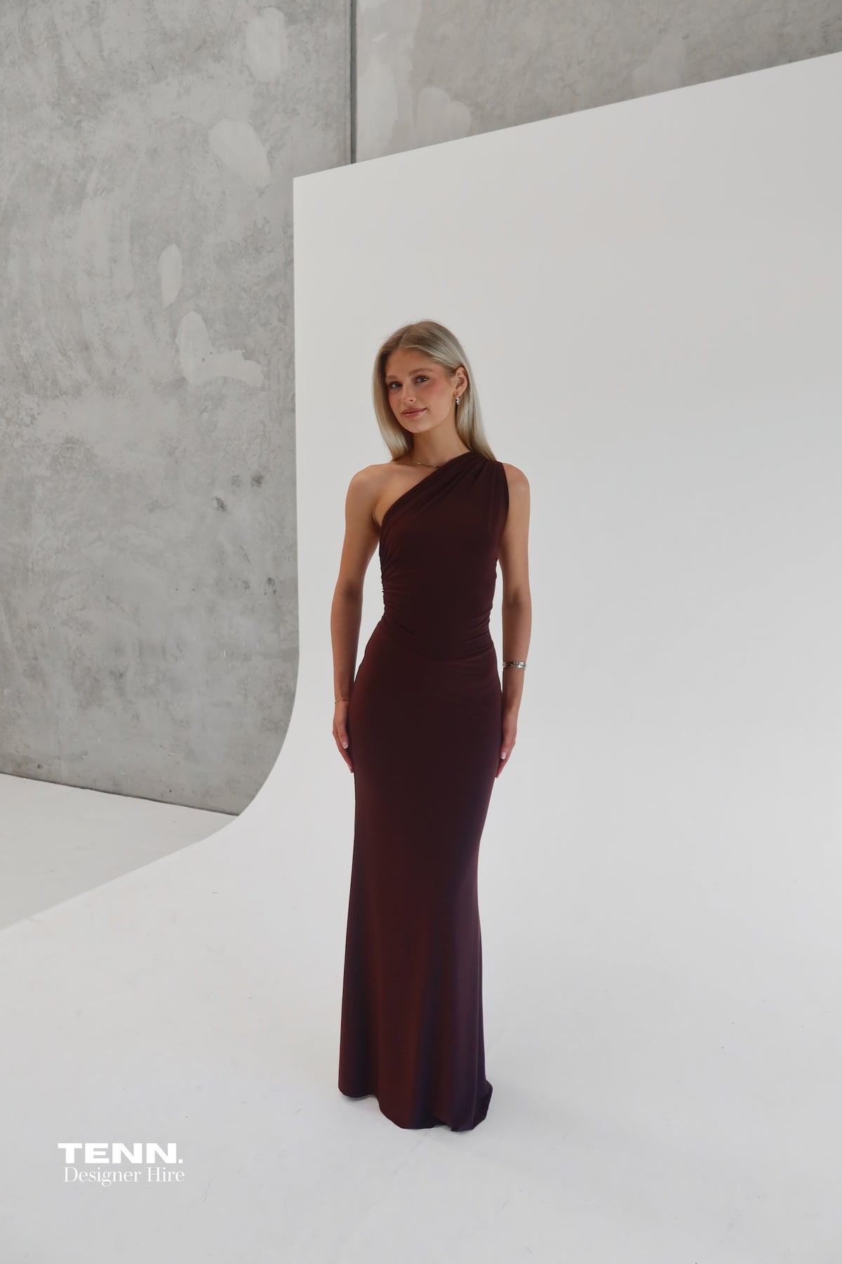 Natalie Rolt Fabienne Gown Espresso Event Gown TENN Designer Hire