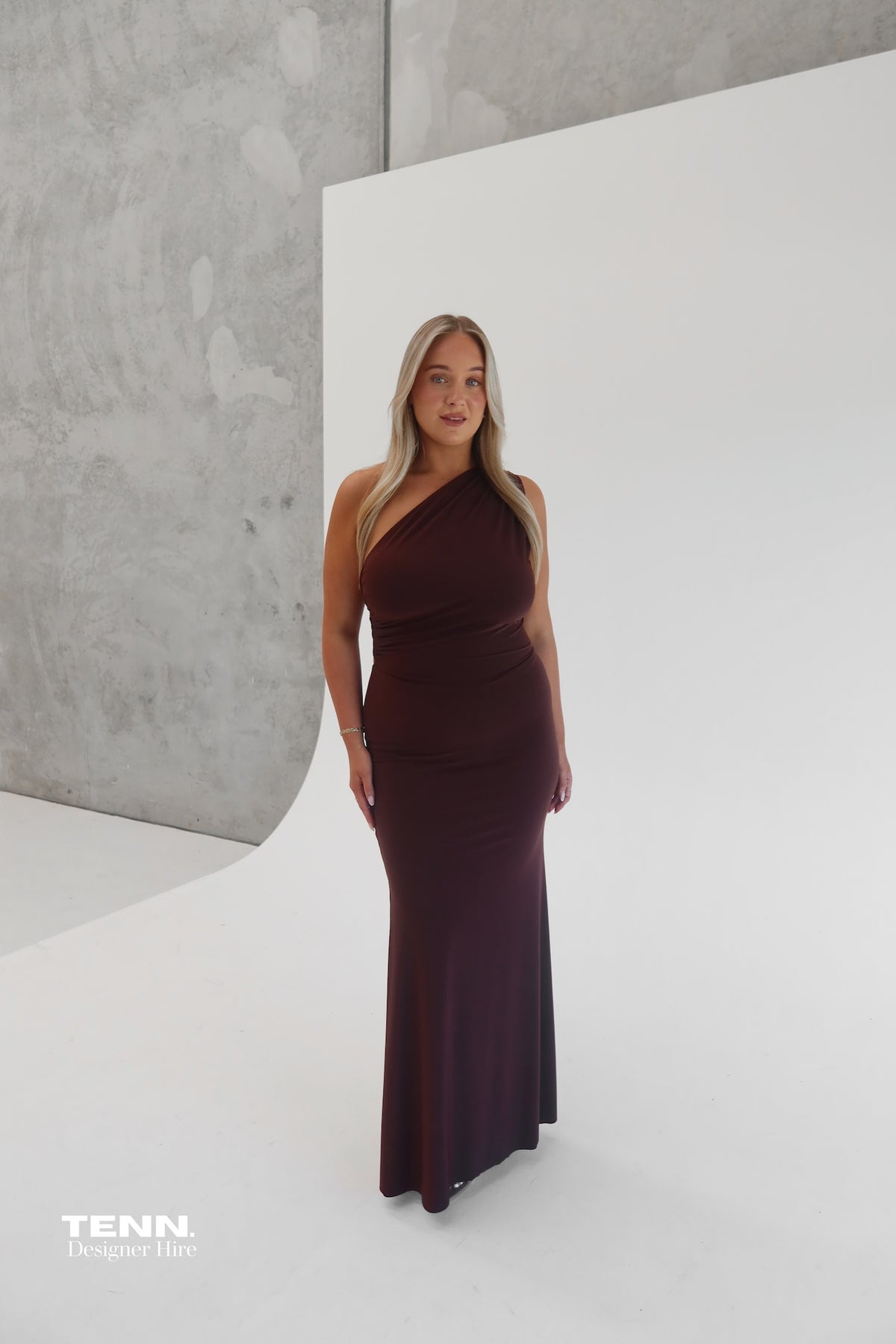 Natalie Rolt Fabienne Gown Espresso Formal Gown TENN Designer Hire