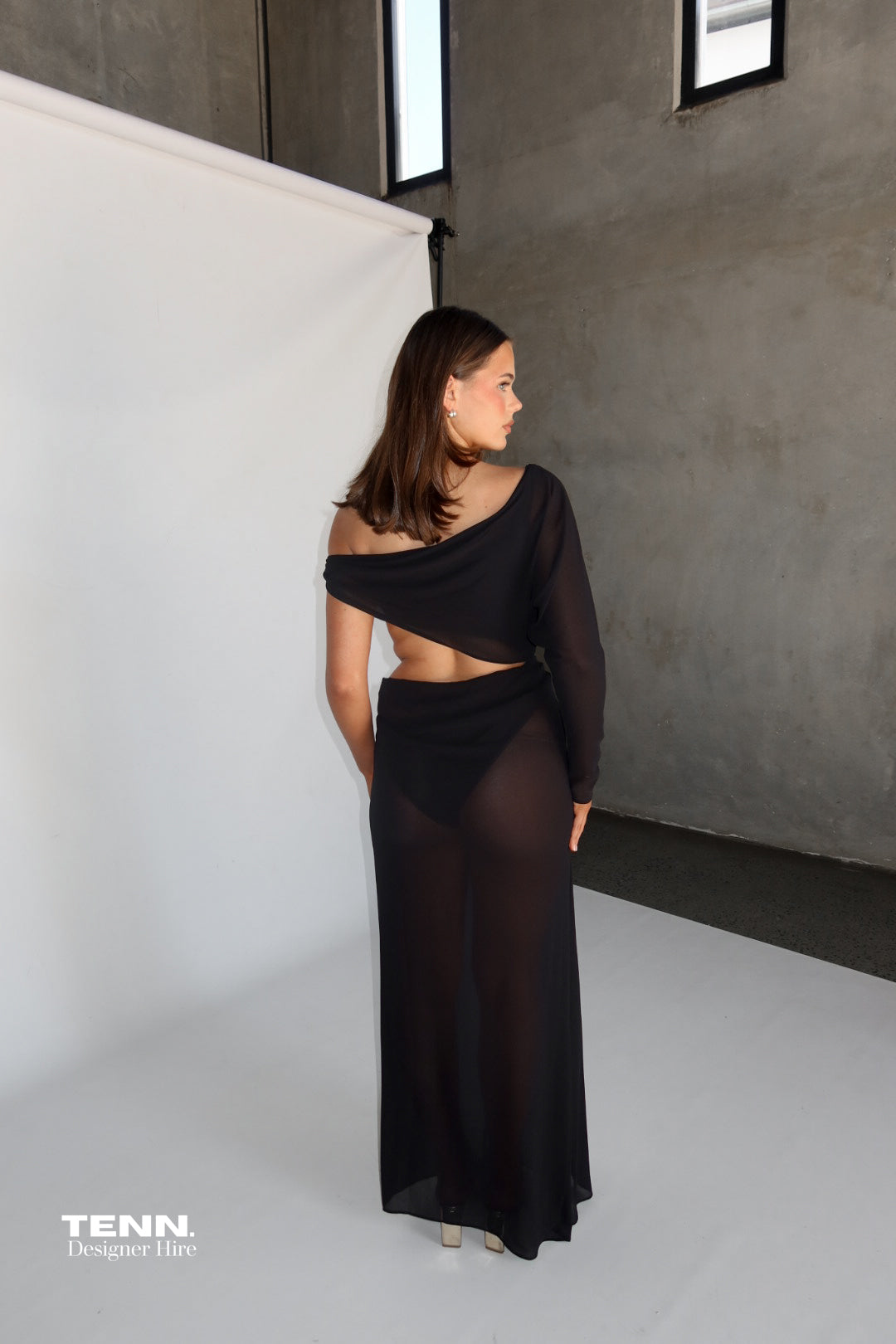 Natalie Rolt Imogen Draped Dress TENN Designer Hire
