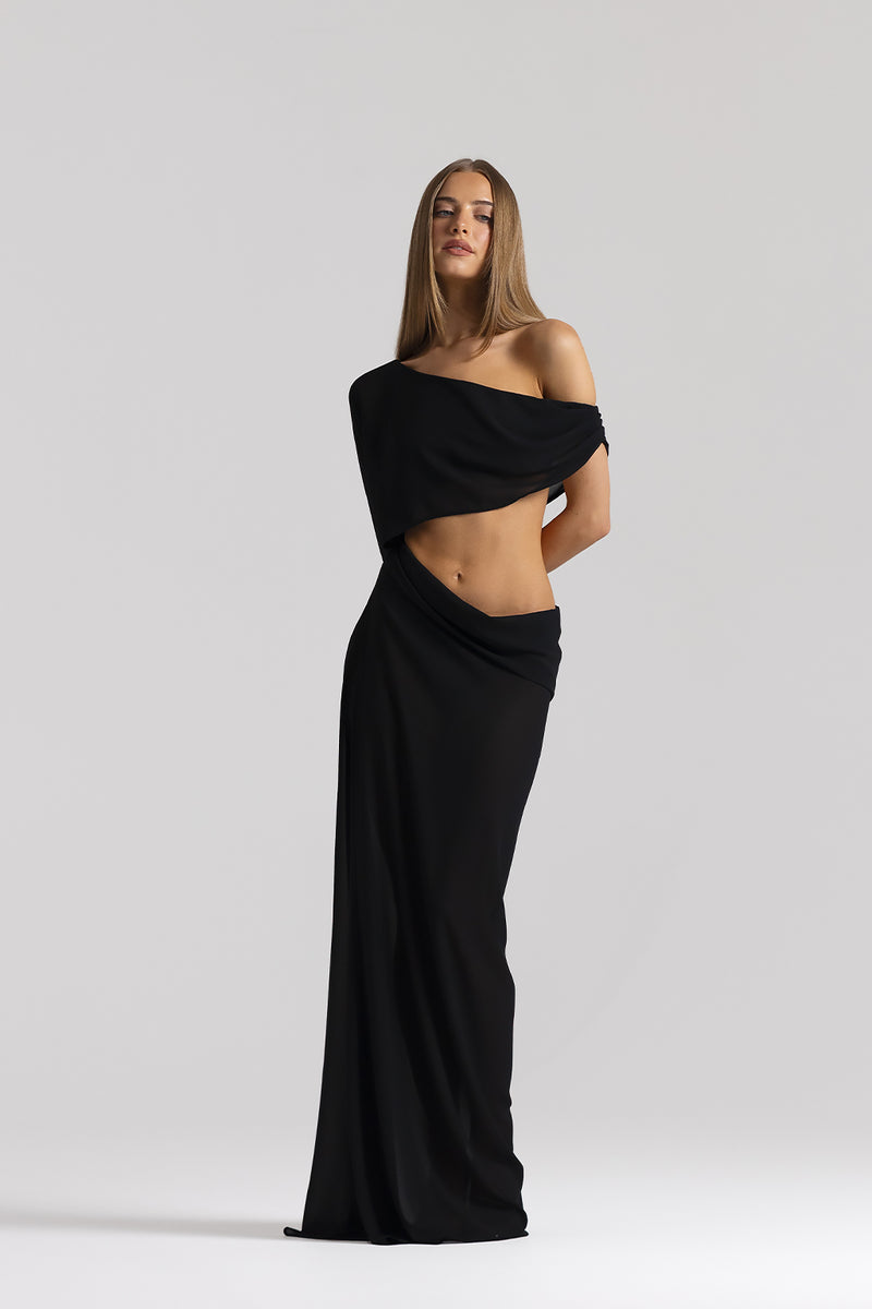 Natalie Rolt Imogen Formal Dress Black TENN Designer Hire