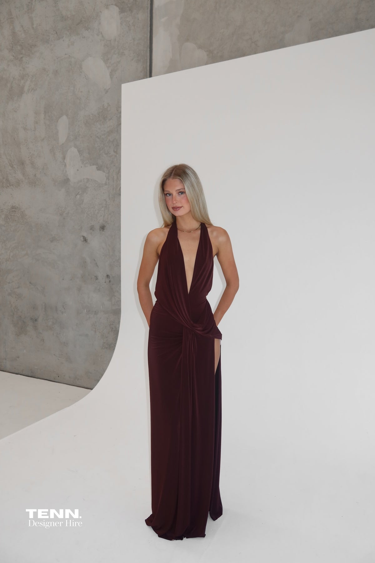 Natalie Rolt Winona Gown Espresso Formal Gown TENN Designer Hire