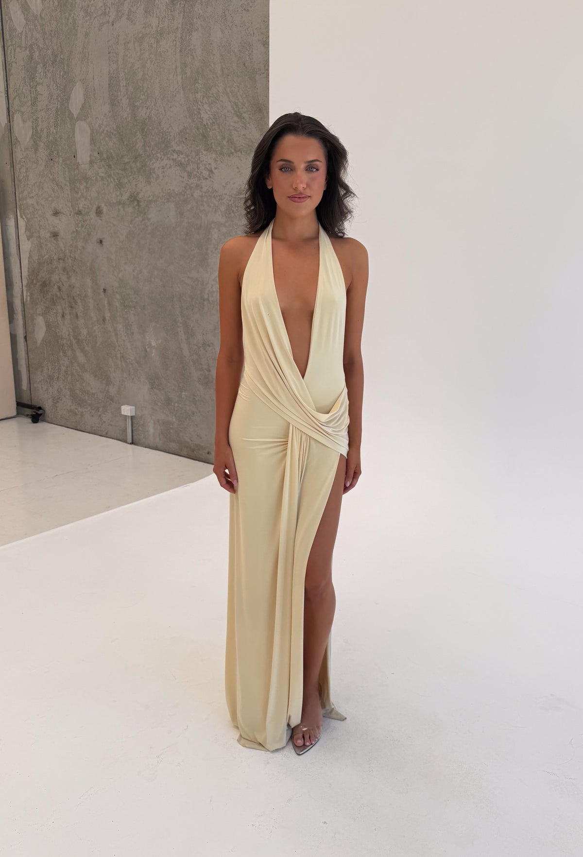 Natalie Rolt Winona Gown Yellow Formal Gown TENN Designer Hire