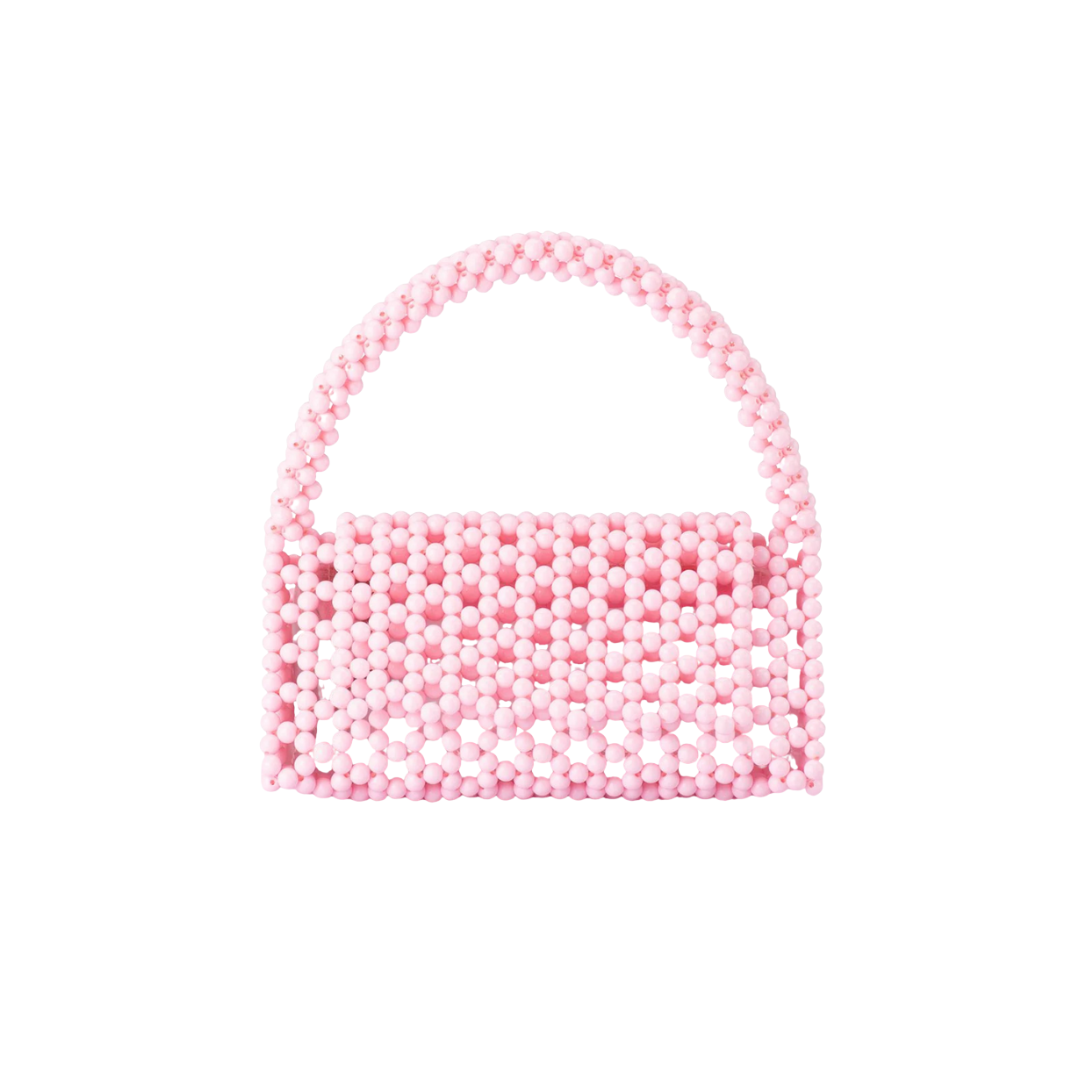 Olga Berg Amrita Beaded Clutch in Pink TENN Designer Hire