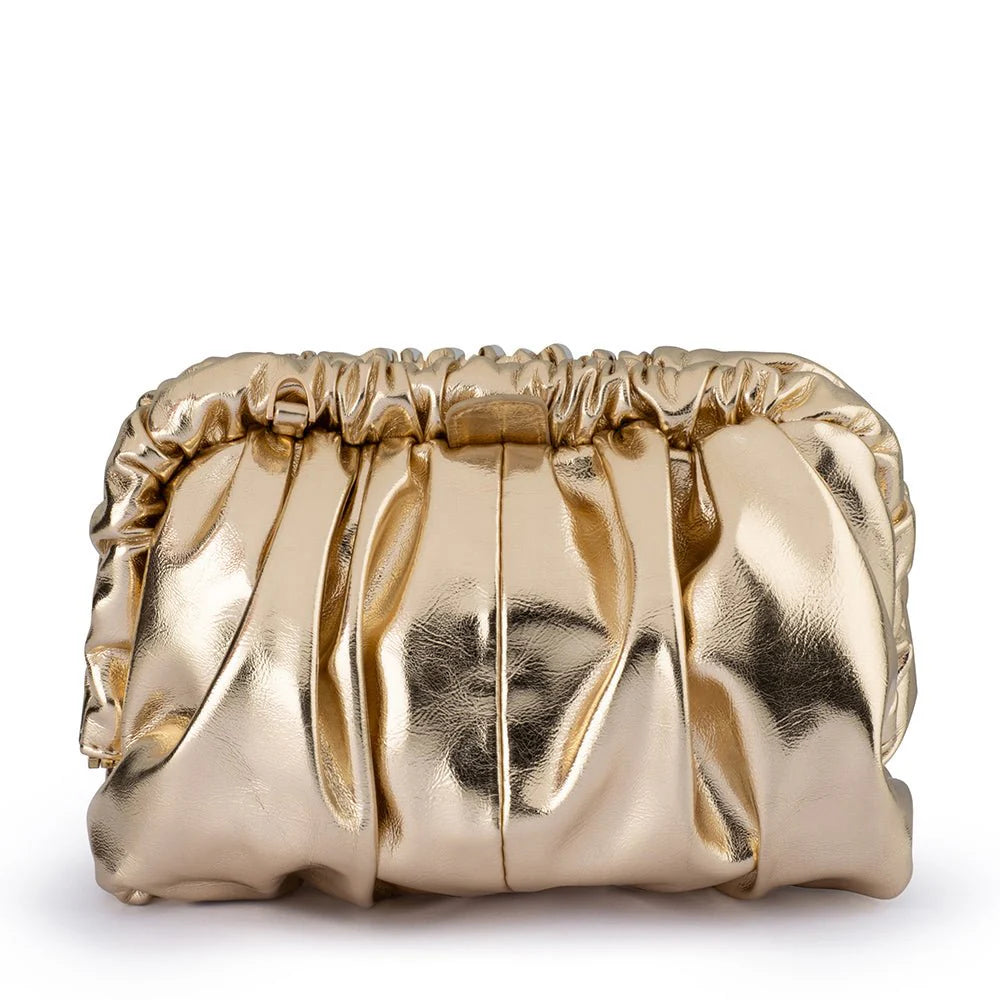Olga Berg Betty Metallic Clutch Silver – TENN Designer Hire