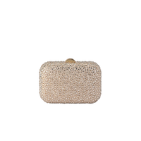 Olga Berg Casey Encrusted Clutch in Champagne TENN Designer Hire