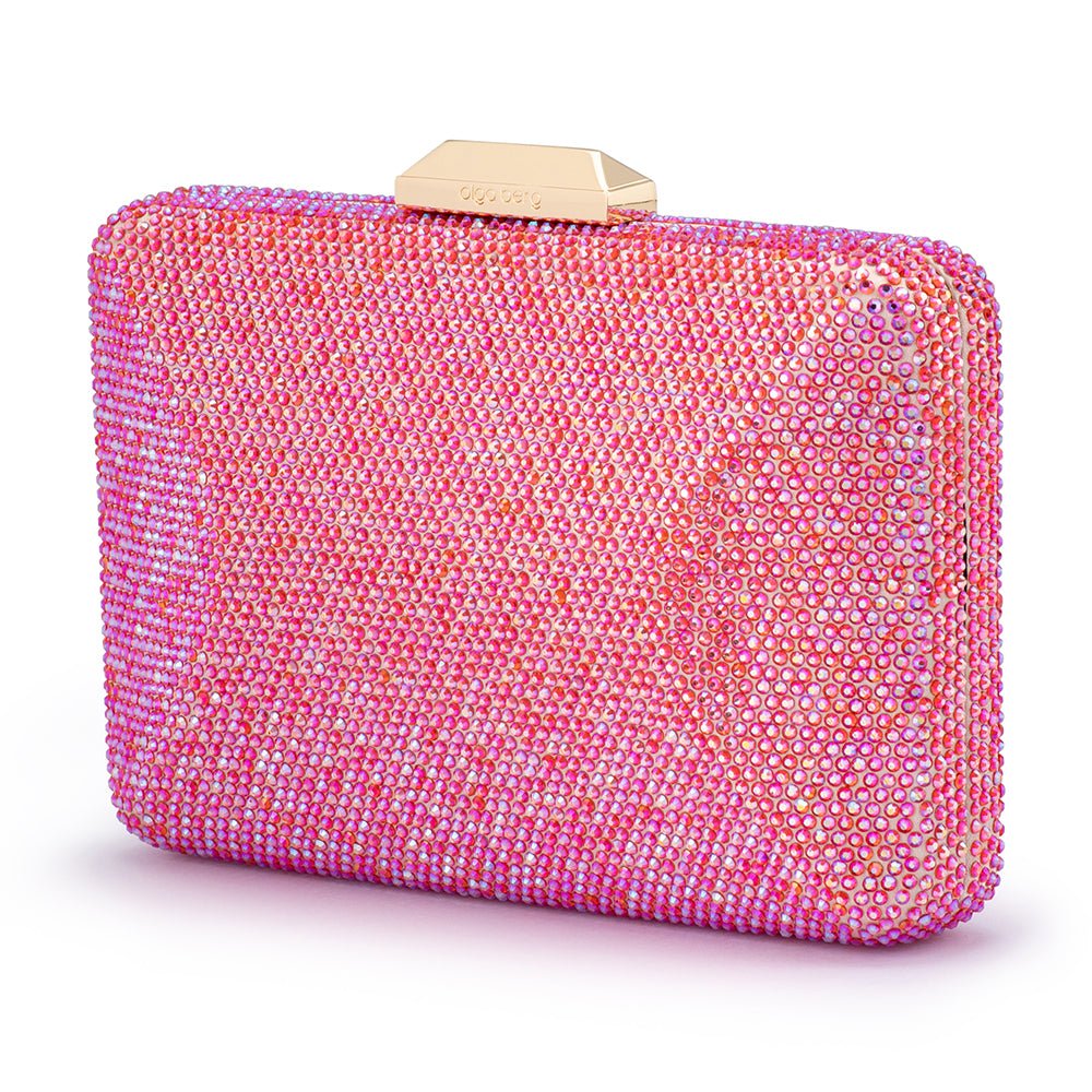 Olga Berg Edith Crystal Clutch Pink – TENN Designer Hire
