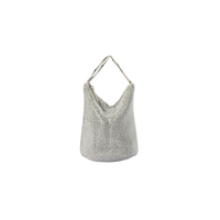 Olga Berg Ellie Silver Crystal Mesh Bag TENN Designer Hire