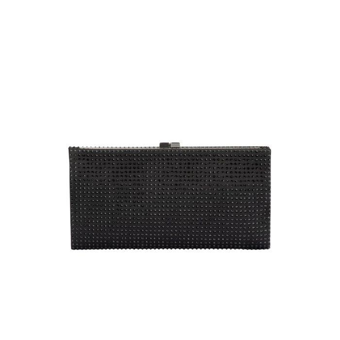 Olga Berg Emma Crystal Clutch Black TENN Designer Hire