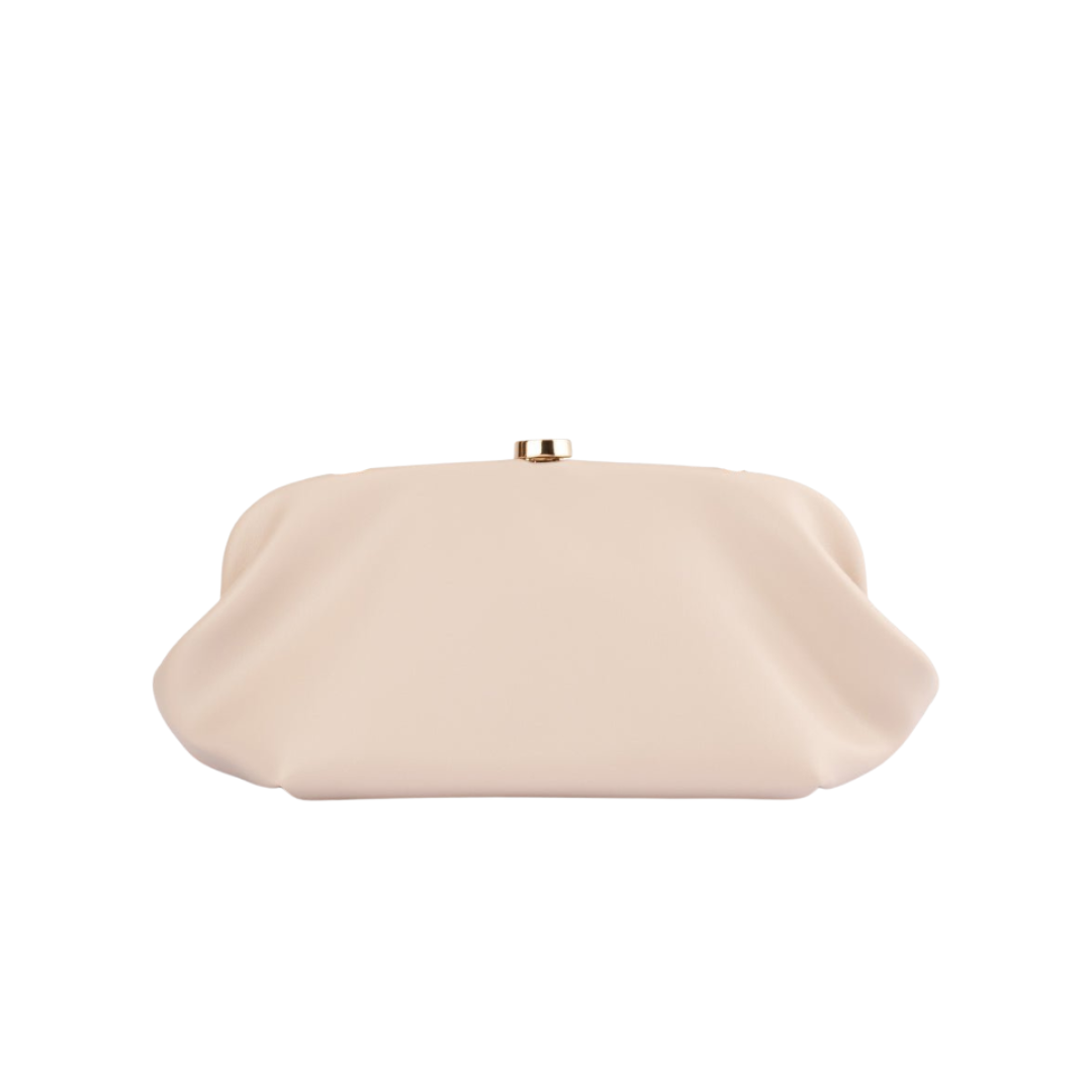 Olga Berg Josefina Framed Clutch Nude TENN Designer Hire