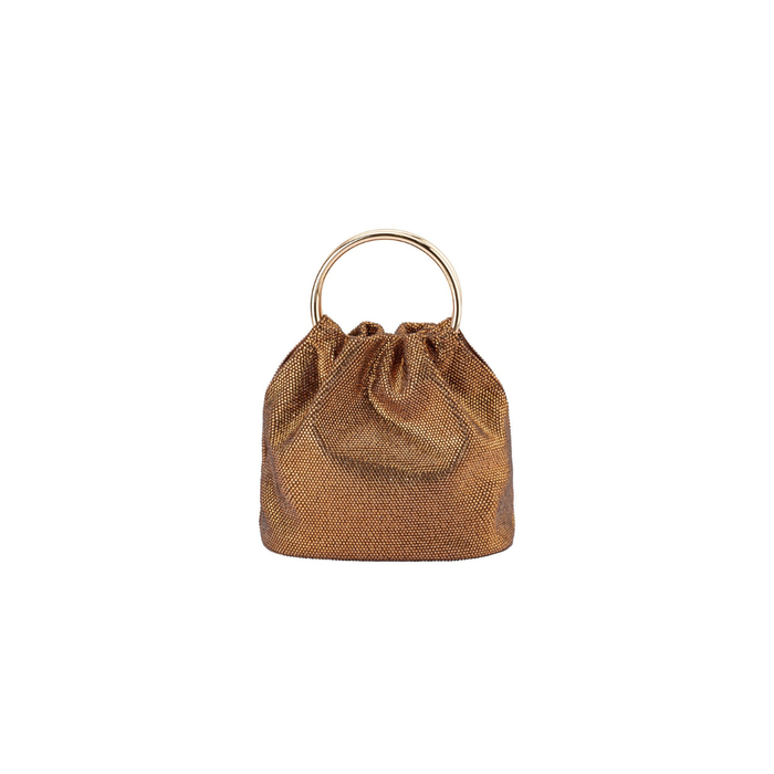 Olga Berg Mabel Crystal Bag Copper TENN Designer Hire