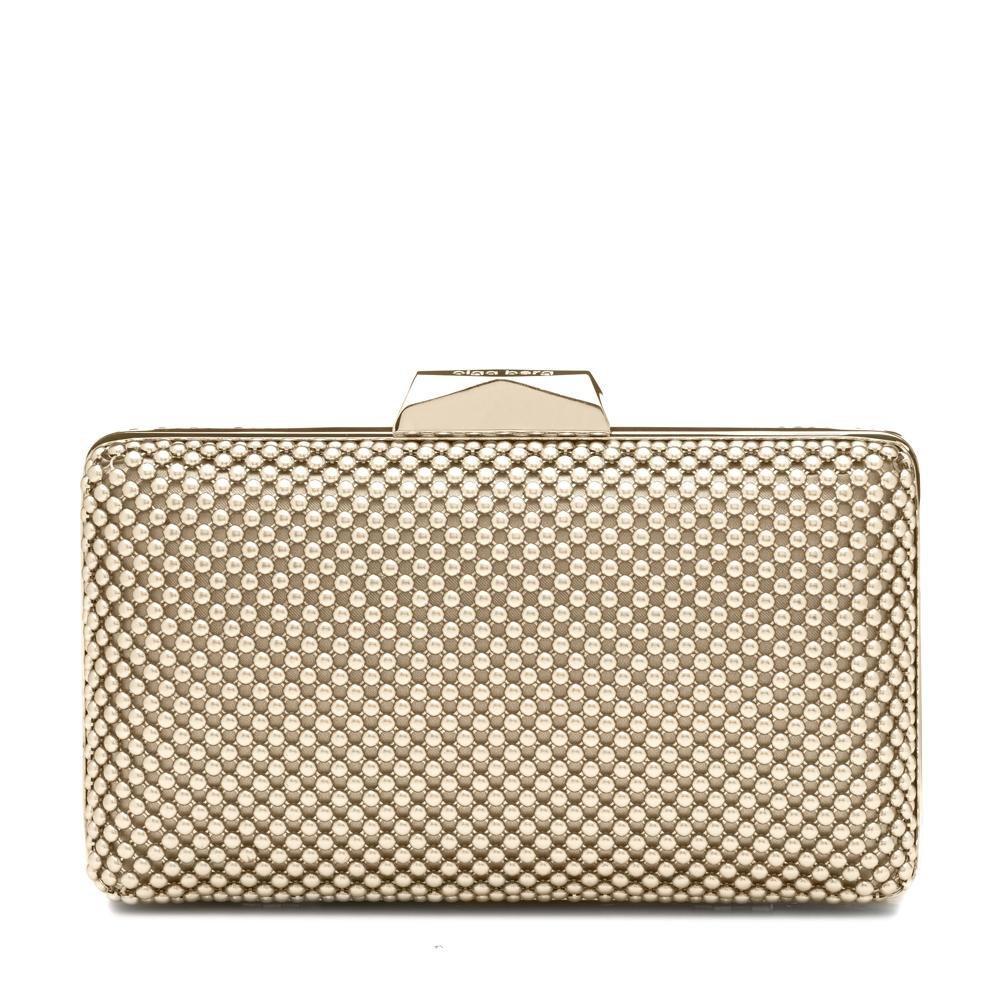 Olga Berg Natasha Gold Metal Mesh Clutch – TENN Designer Hire