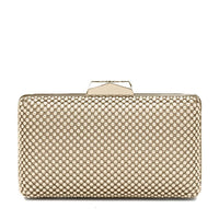 Olga Berg Natasha Gold Metal Mesh Clutch – TENN Designer Hire