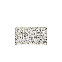 Olga Berg Renata Crystal Encrusted Clutch in Black Silver TENN Designer Hire