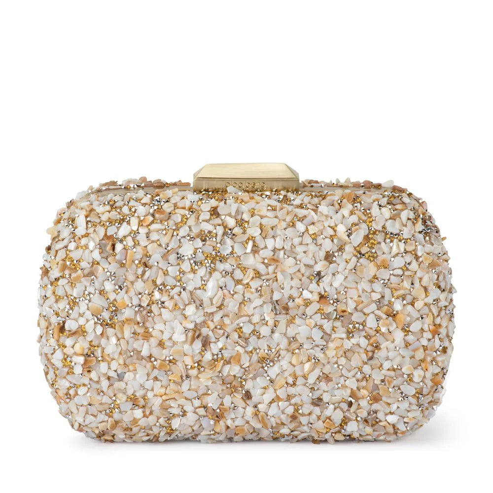 Olga Berg Savanna Embellished Pebble Handbag – TENN Designer Hire