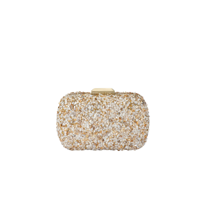 Olga Berg Savanna Pebble Clutch Natural TENN Designer Hire