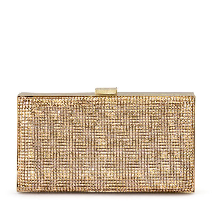 Olga Berg Stef Crystal Box Clutch Gold – TENN Designer Hire