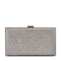 Olga Berg Stef Silver Crystal Clutch – TENN Designer Hire