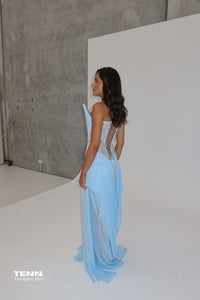 Oxa Couture Aurelia Gown Blue Evening Gown TENN Designer Hire