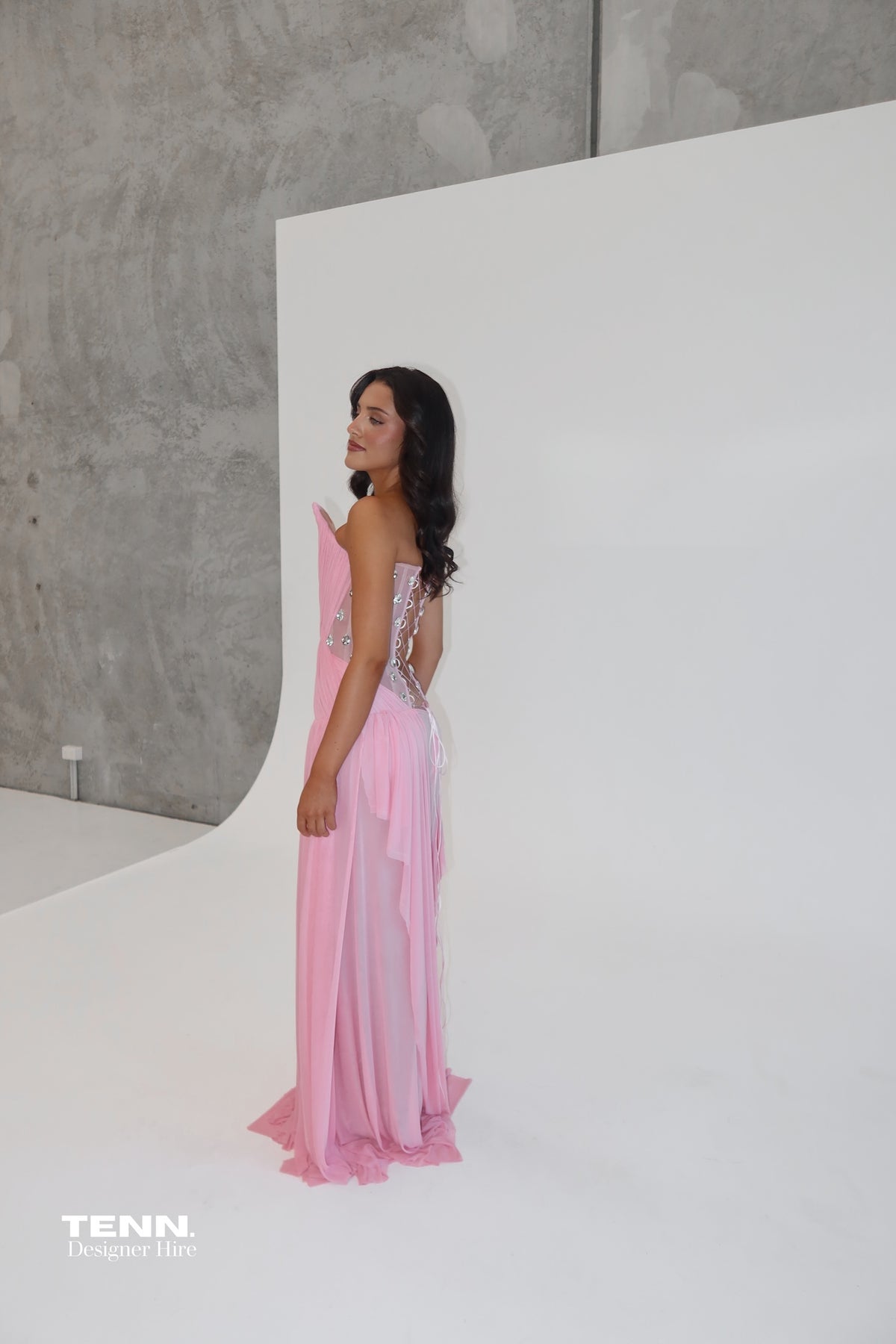 Oxa Couture Aurelia Gown Pink Formal Gown TENN Designer Hire