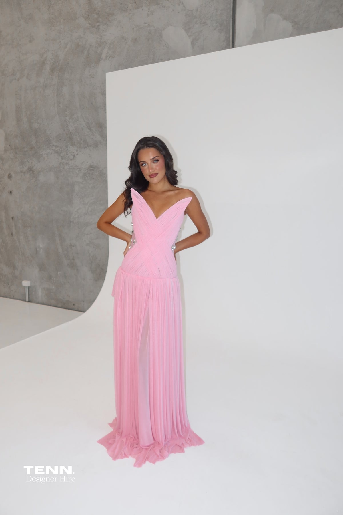 Oxa Couture Aurelia Gown Pink TENN Designer Hire