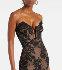 Embellished Sheer Lace Dress