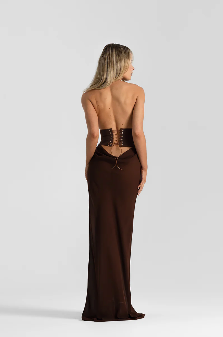 Bronte Top & Allira Skirt set - Espresso