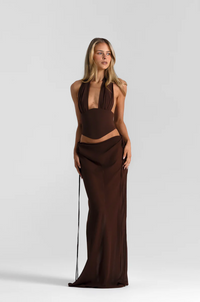 Bronte Top & Allira Skirt set - Espresso