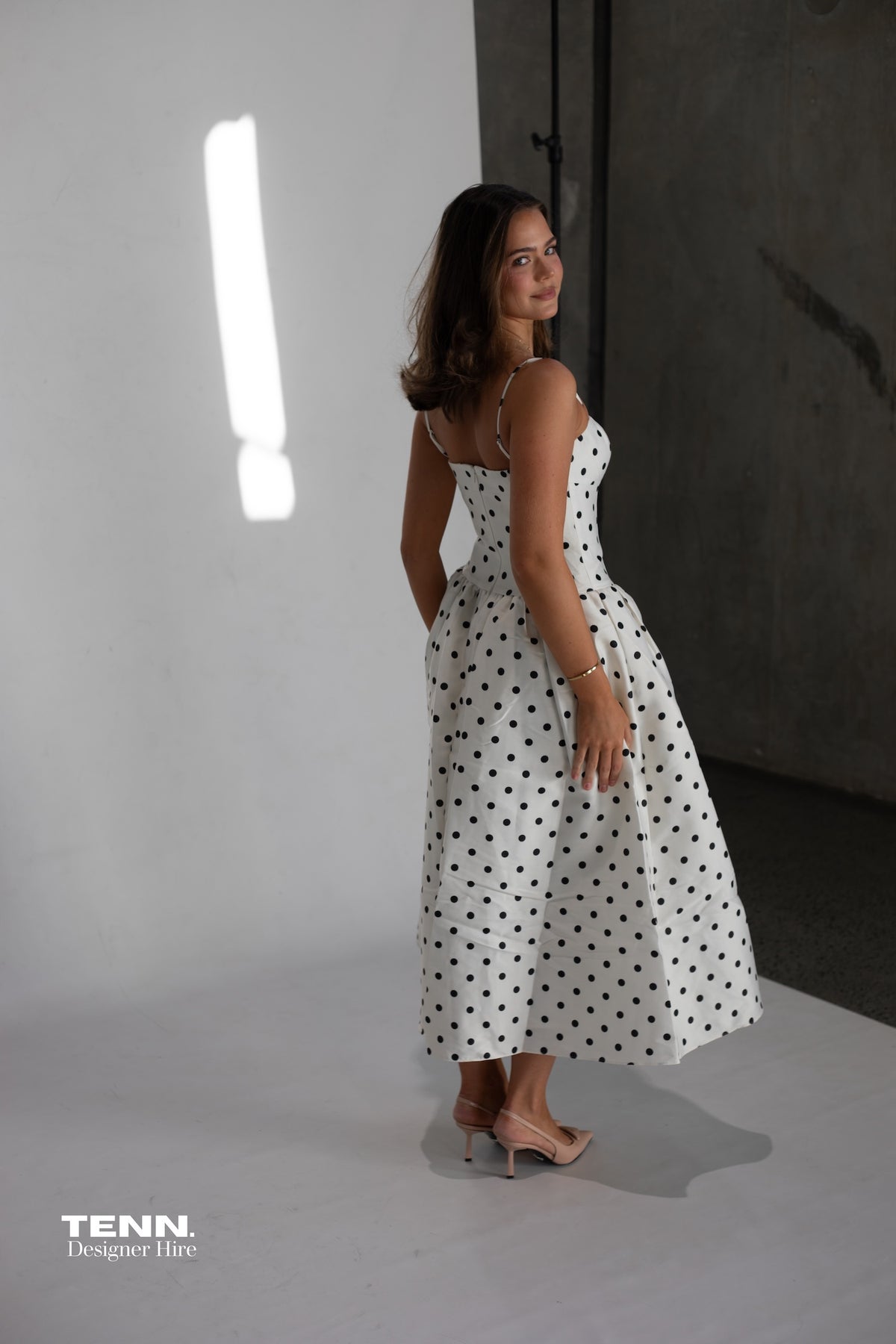 Polka-dot Taffetta Corset Dress