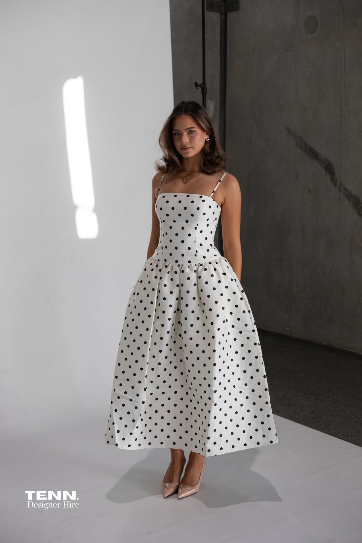 Self Portrait Polka-dot Taffetta Corset Dress Hire – TENN
