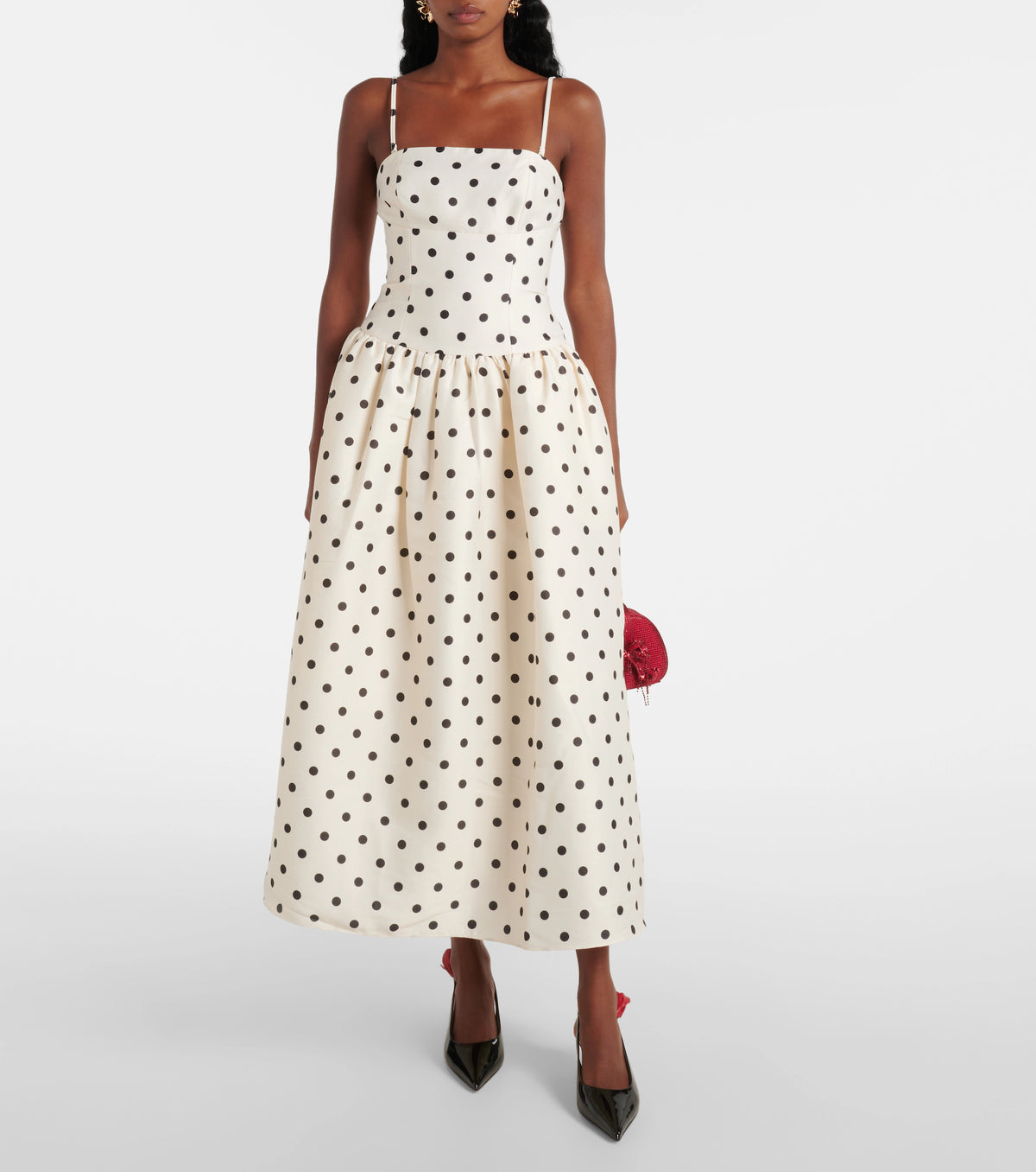 polka dot corset dress Self Portrait Polka-dot Taffetta Corset Dress Hire – TENN