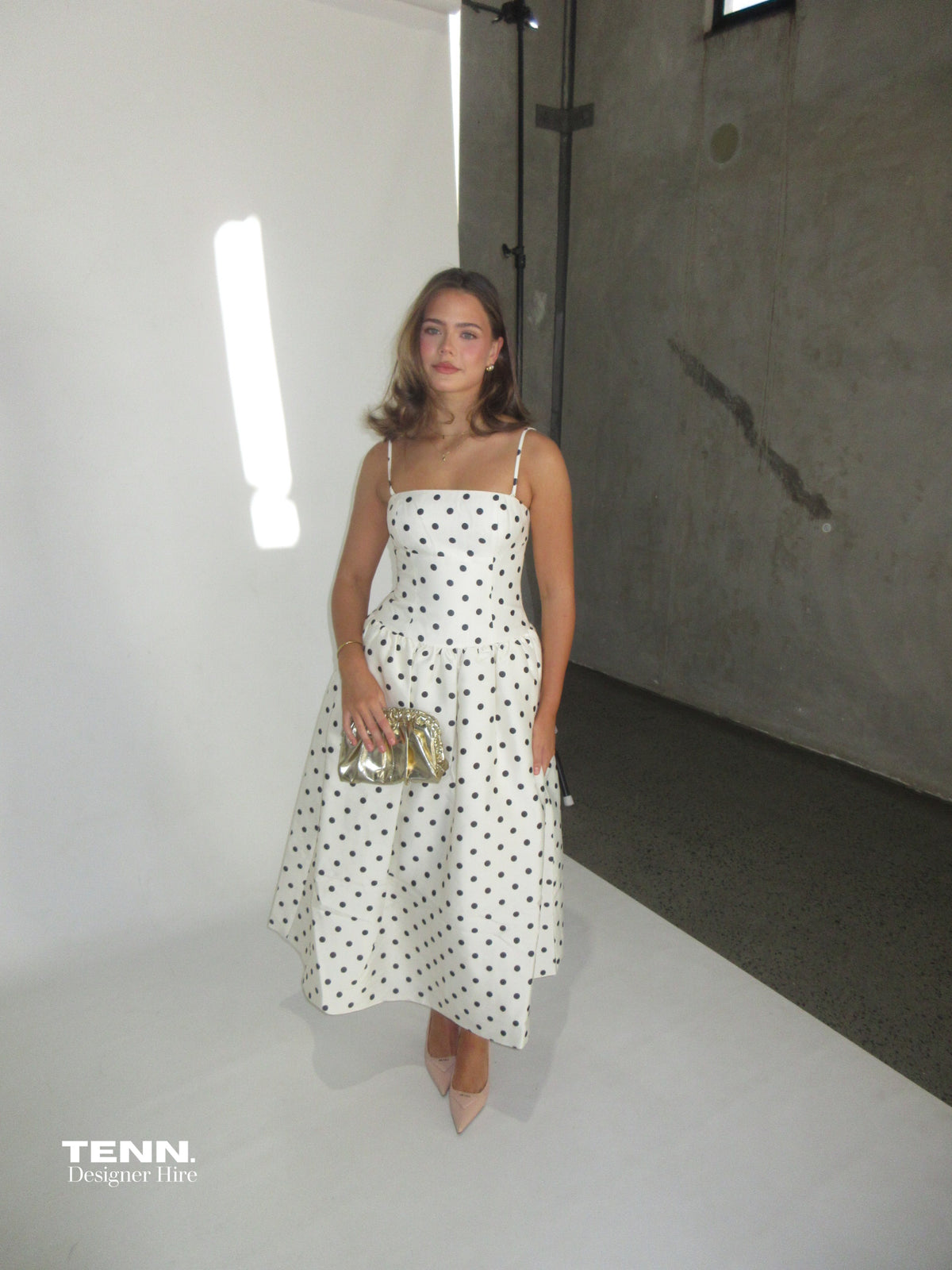 Self Portrait Polka Dot Taffeta Corset Dress Hire TENN Designer Hire