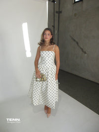 Self Portrait Polka Dot Taffeta Corset Dress Hire TENN Designer Hire