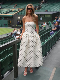 Self Portrait Polka Dot Taffeta Corset Dress TENN Designer Hire
